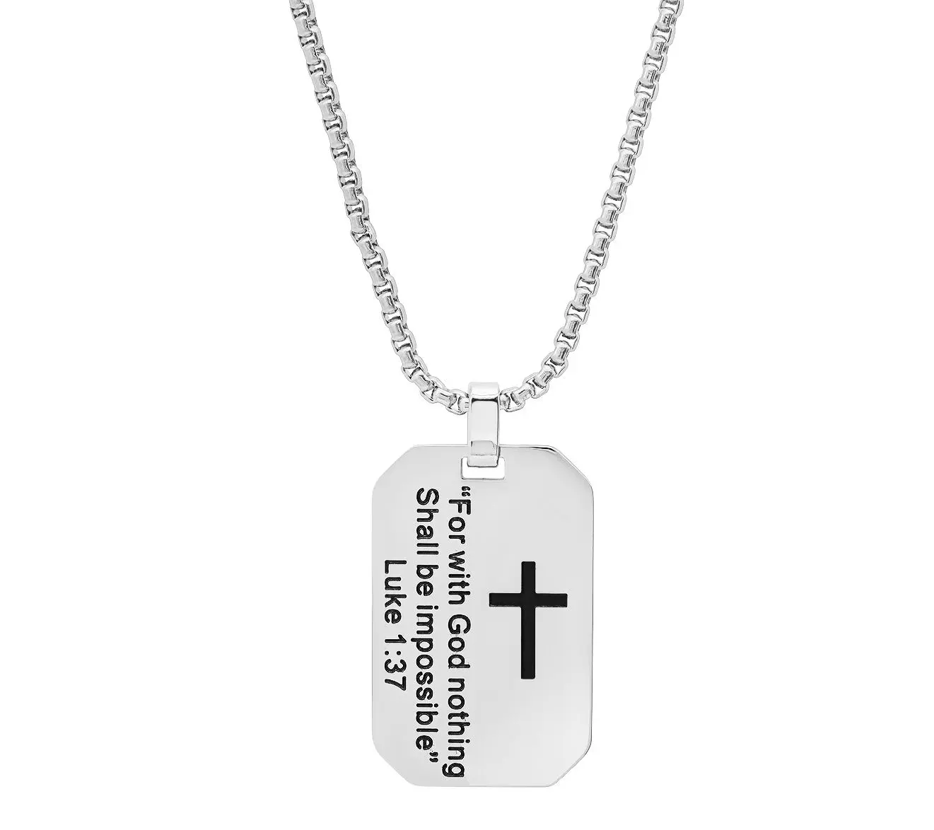Steel by Design Men's Dog Tag Pendant w/ Chain Steel by Design Men's Dog Tag Pendant w/ Chain