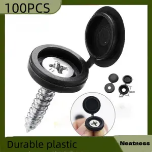 100pcs Plastic Screw Caps, Universal Screw Hole Covers, Durable & Reusable, Ideal for DIY Projects, Home Repair, Office Use