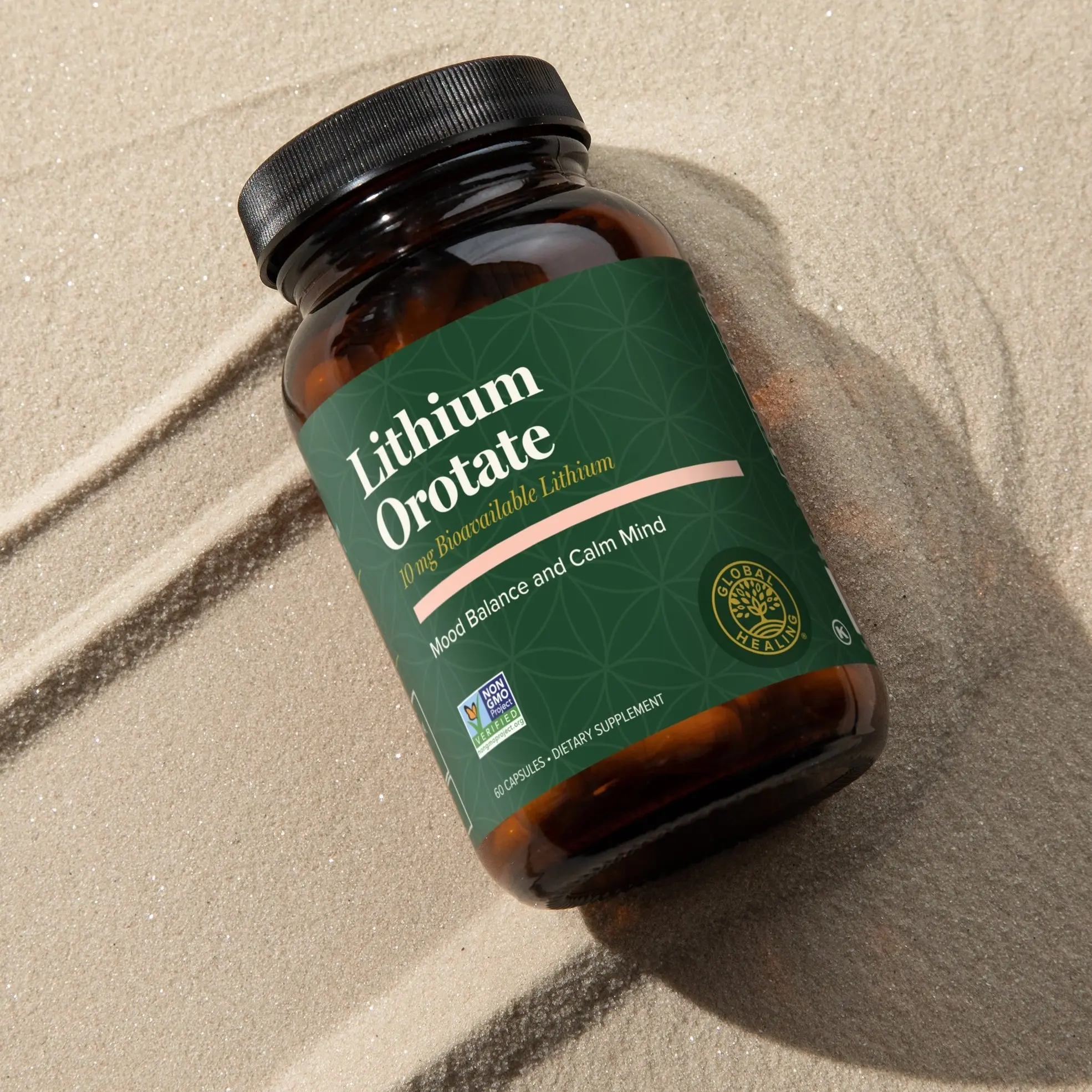Global Healing Lithium Orotate for Mental Clarity (60 Count)