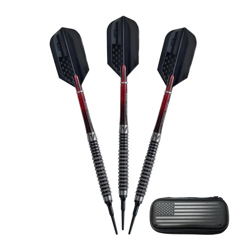 Limited Edition Viper Patriot 80% Tungsten Black Soft Tip Darts 20 Grams with USA Case