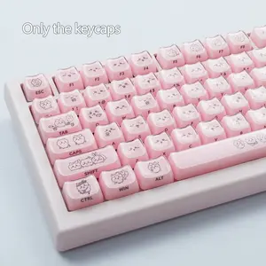 Cute Crystal Rabbit Keycaps, Dual-Color Injection Molding Abs Material, Compatible with 61/87/96/98/104/108 Keys Mechanical not a keyboard, it's a keycap