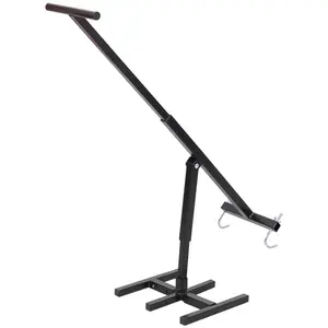 Bin Compactor, Trash for Kitchen, Garden, Restaurant, Office; Touchless Trash Can Compactor, Portable Waste Recycling Hand Tool, Manual Trash Squasher with Adjustable Height Max for 170 gallon bin. Iron