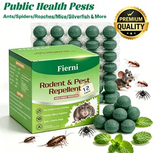 12-Pack Natural Rodent Repellent Balls – Peppermint, Cedarwood, Castor & Clove Oil Infused Pest Control Solution – Long-Lasting Scented Repellent for Rats, Mice, Squirrels & Rodents – Safe, Strong Odor Protection for Home, Garage & Outdoors