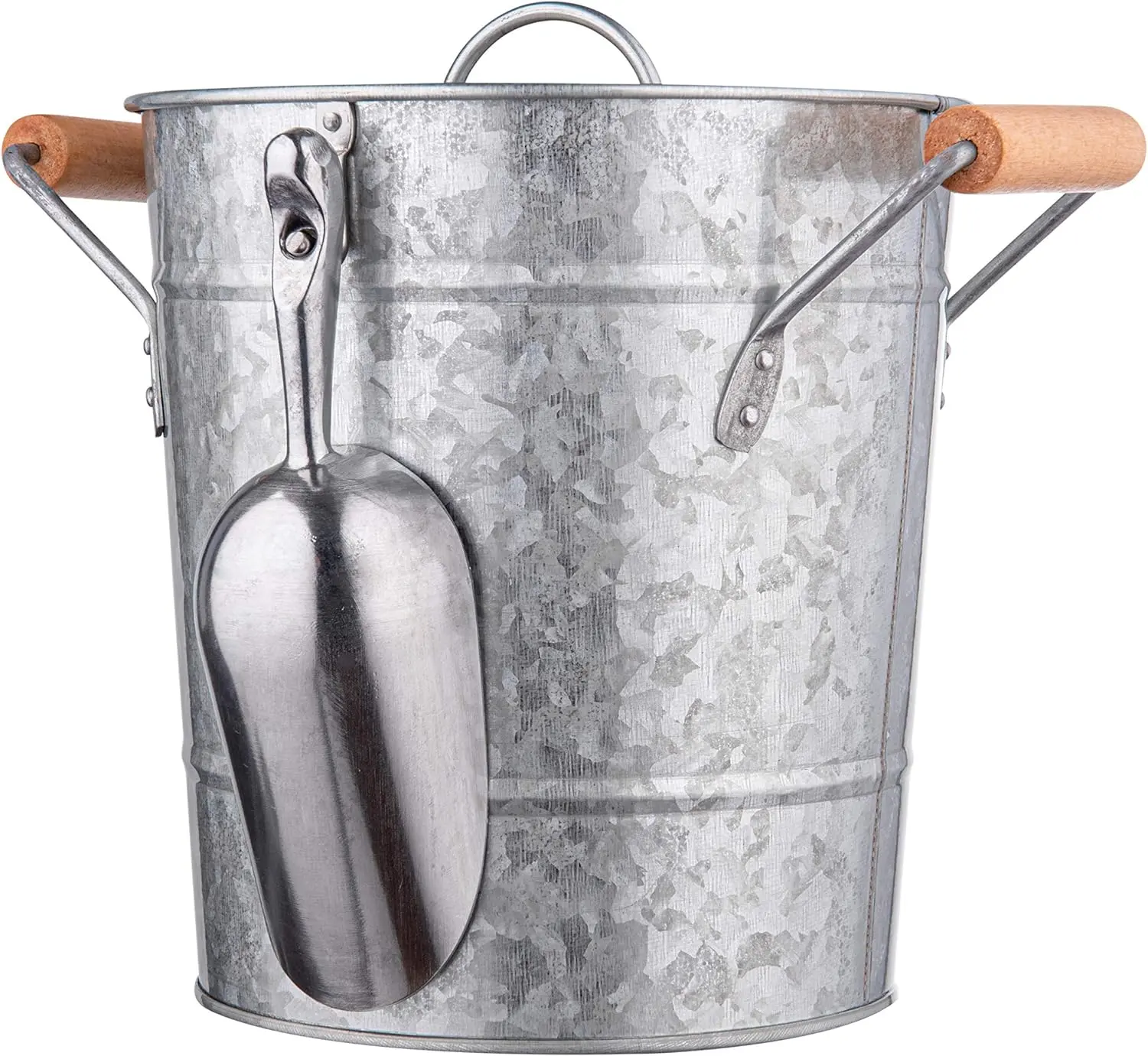 Royalty Art Vintage Galvanized Ice Bucket with Lid & Scoop