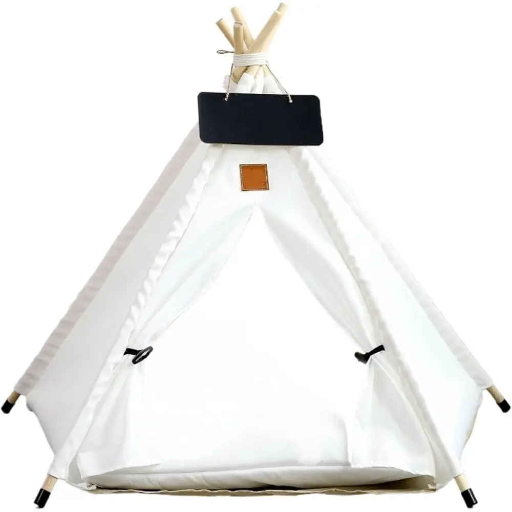 Colourtree Cat Teepee Tent Bed, Outdoor Indoor Dog House, Portable Washable Pet Tent for Small Dogs with Cushion, Inside Pet Teepee for Small Medium Animals