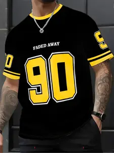 Men's Football Training Jersey, Casual Comfortable Short Sleeve, Digital Print, Outdoor Sports Clothing, Fan Gift, Loose Fit, All Seasons, Football Jerseys