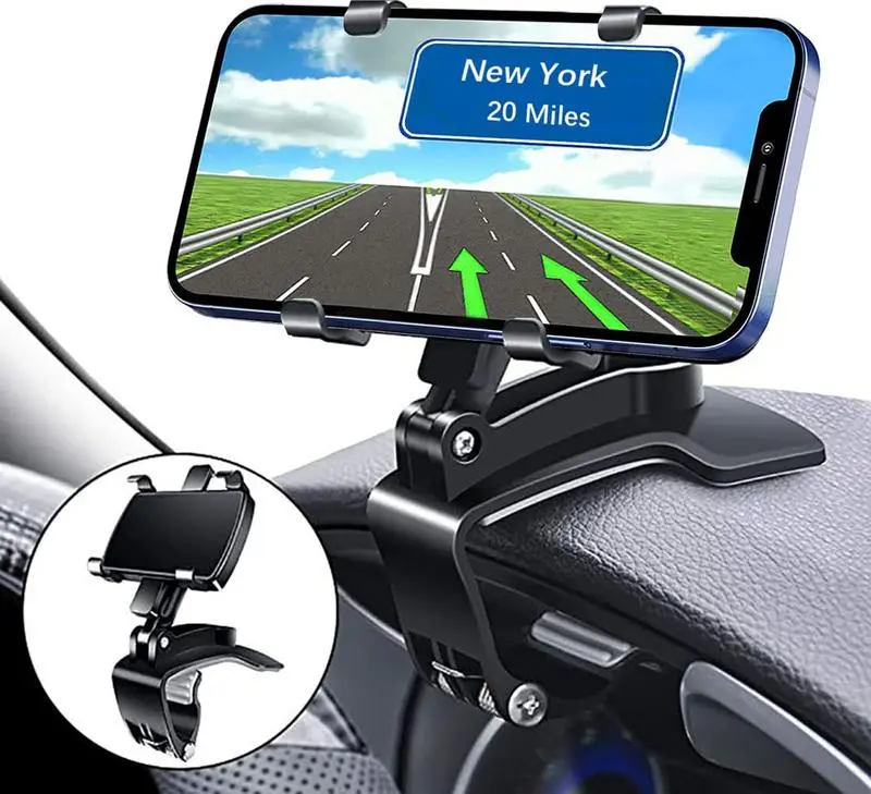 【2026 True Military-Grade】Car Phone Holder Upgraded Strongest Suction & Clip Cell Phone Mount for Dashboard Windshield Vent Wall,Truck Cradle Stand for iPhone 17 Pro Max 16 15 14 13 Android
