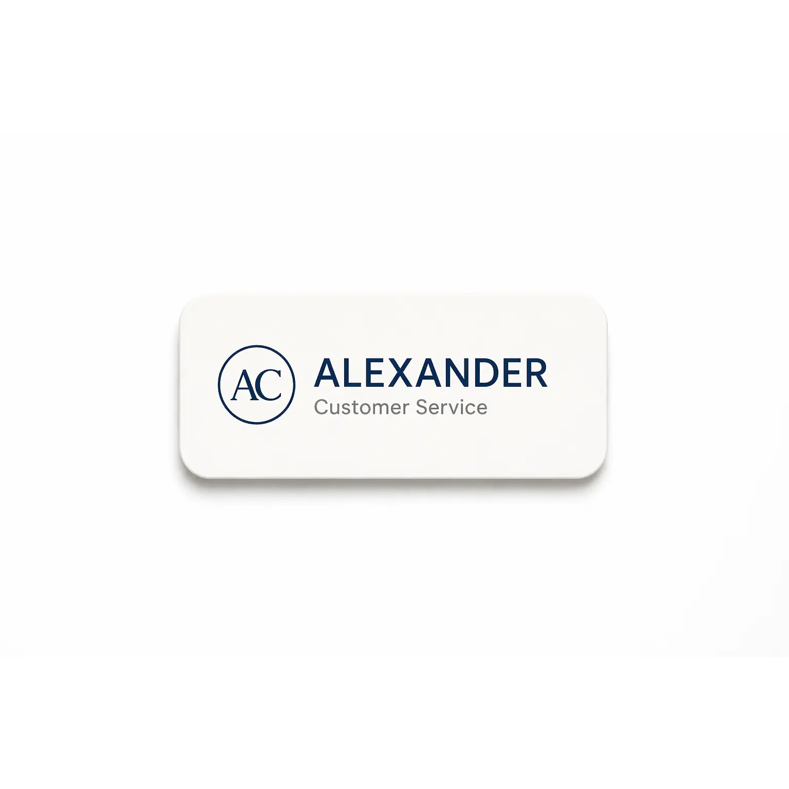 Premium Lightweight Rectangular Magnetic Name Badge - 1.25x3 in, Clean Modern Design, Magnetic Backing for Office Employees, Ideal for Branded Uniforms Everyday Wear