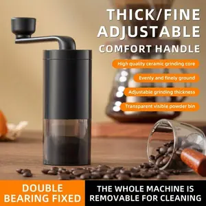Portable Manual Coffee Grinding Tool, 1 Count Detachable Large-capacity Coffee Bean Warehouse with Handle, Coffee Making Tool for Home Office Use