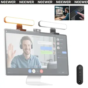 NEEWER L10 BASICS 12W Dual Monitor Light Bar with Stands, LED Desk Lamp for Home Office Video Conference Lighting Computer Laptop Webcam Zoom Streaming, Bi Color, Remote/Touch Control Dimmable