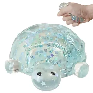 Sugar Turtle Sensory Stress Relief Squeeze Toy, Shiny Sticky Relaxing Toy,  Cool Summer Fidget Toy, Fun Birthday and Party Gift