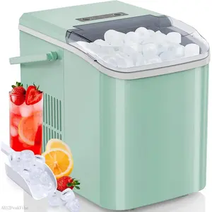 Ice Maker Machine for Kitchen Counter Use with Removable Basket and Ice ScoopAB12PeakVibe