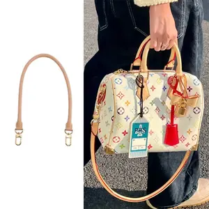 Diy bag strap Inspired Leather Bag Strap for Speedy 25 Adjustable Shoulder Crossbody Replacement Belt in White Multicolor, 27.5inch Leather Shoulder Strap Replacement, Bags Strap for Speedy 25 30 Handbags 70cm