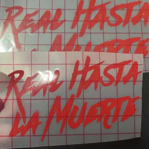Real asta la Muerte car decal