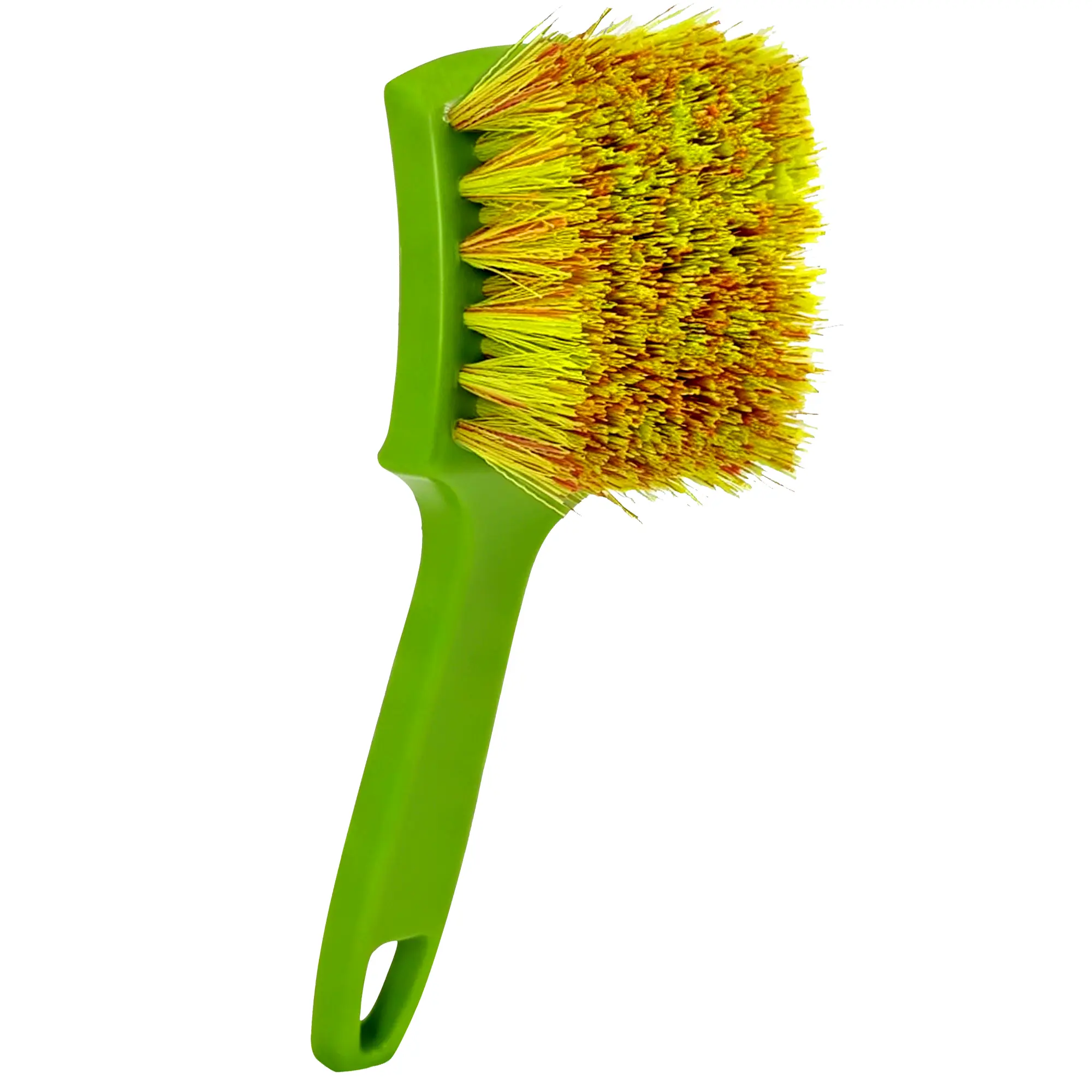 NicerAuto Tire Brush for Cleaning, Stiff Bristle Short Handle Scrub Brush for Motorcycle Car Truck Tire Sidewalls, Wheels, Rubber Mats & Auto Detailing (Durable & Scratch-Free), Green