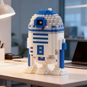 1528 Piece Robot Building Blocks Set, Small Part DIY Assembly Toy Puzzle, Room Living Room Decoration, Creative Interlocking Toys for Adults and Teens, Building Block Sets