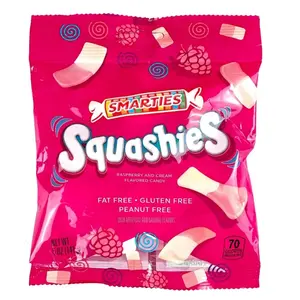 Smarties Squashies Raspberry and Cream Flavored Candy-1 Bag 5 oz