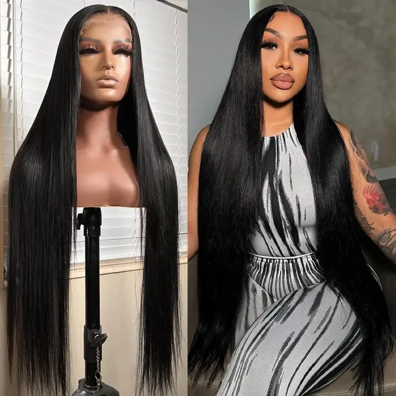 Megalook 13x6 Three-Go Glueless Wig 36 inch Super Long Straight With Drawstring 100% Human Hair Wig