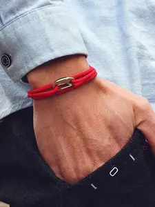 Nautical Anchor Braided Rope Bracelet, Minimalist Vintage Style Adjustable Waterproof Wristband, Unisex Daily Wear Gift