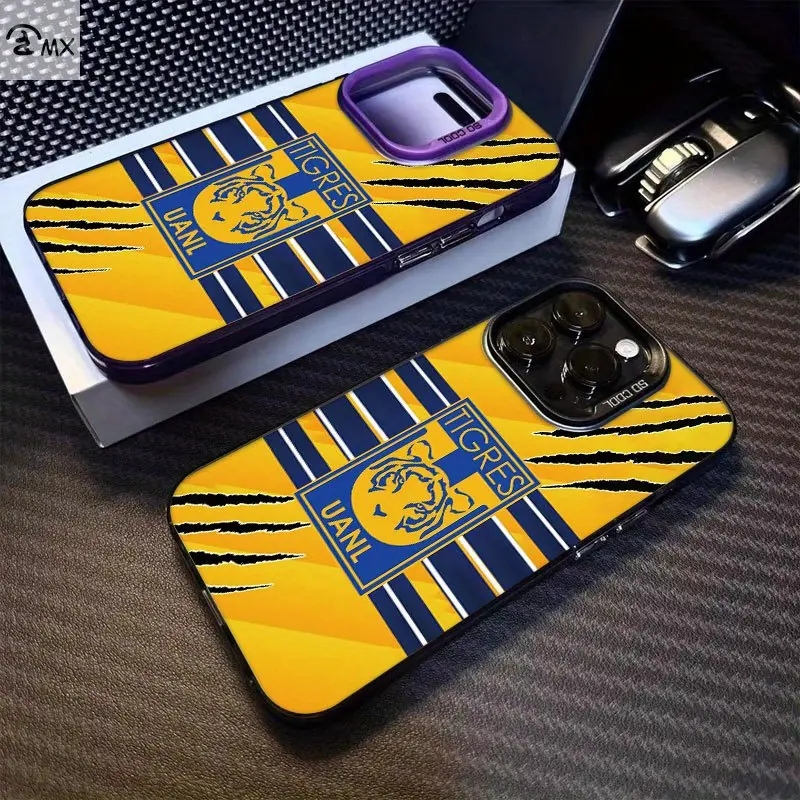 Tiger Team Emblem Phone Sticker with Claw Mark, Yellow-Blue Pattern - Protection for iPhone 17,16/16Plus/16Pro/16Promax/16E,15/15Plus/15Pro/15Promax,14-11,XS,X,8,7,SE Smartphones,Handheld Cellphone Devices, Smartphone, Accessories