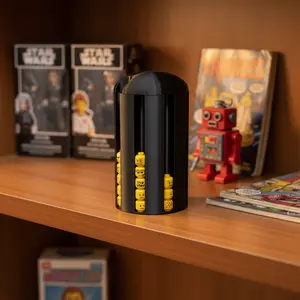 Minifigure Head Storage Canister – Stackable Display Capsule