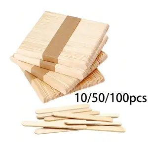 Natural Wood Craft Sticks, Ice Cream Sticks, Cake Tools, DIY Snack Sticks, Home Art Projects, Art Supplies, Wooden, 10/50/100 Pieces