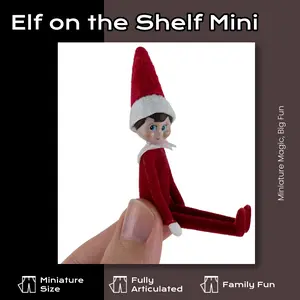 World’s Smallest Elf on the Shelf Boy Light – Mini Scout Elf Christmas Collectible – Fully Articulated Holiday Figure Under 4 Inches – Festive Shelf Décor Gift Idea