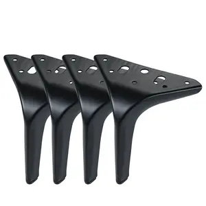 Set of 4 Metal Matte Furniture Legs, Modern Style for Tables Cabinets Sofas Ottomans, Durable and Stylish Home Decor