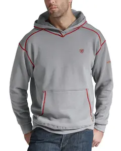 Ariat Men's Men'S Flame Resistant Polartec Grey Work Hooded Sweatshirt - 10014867X