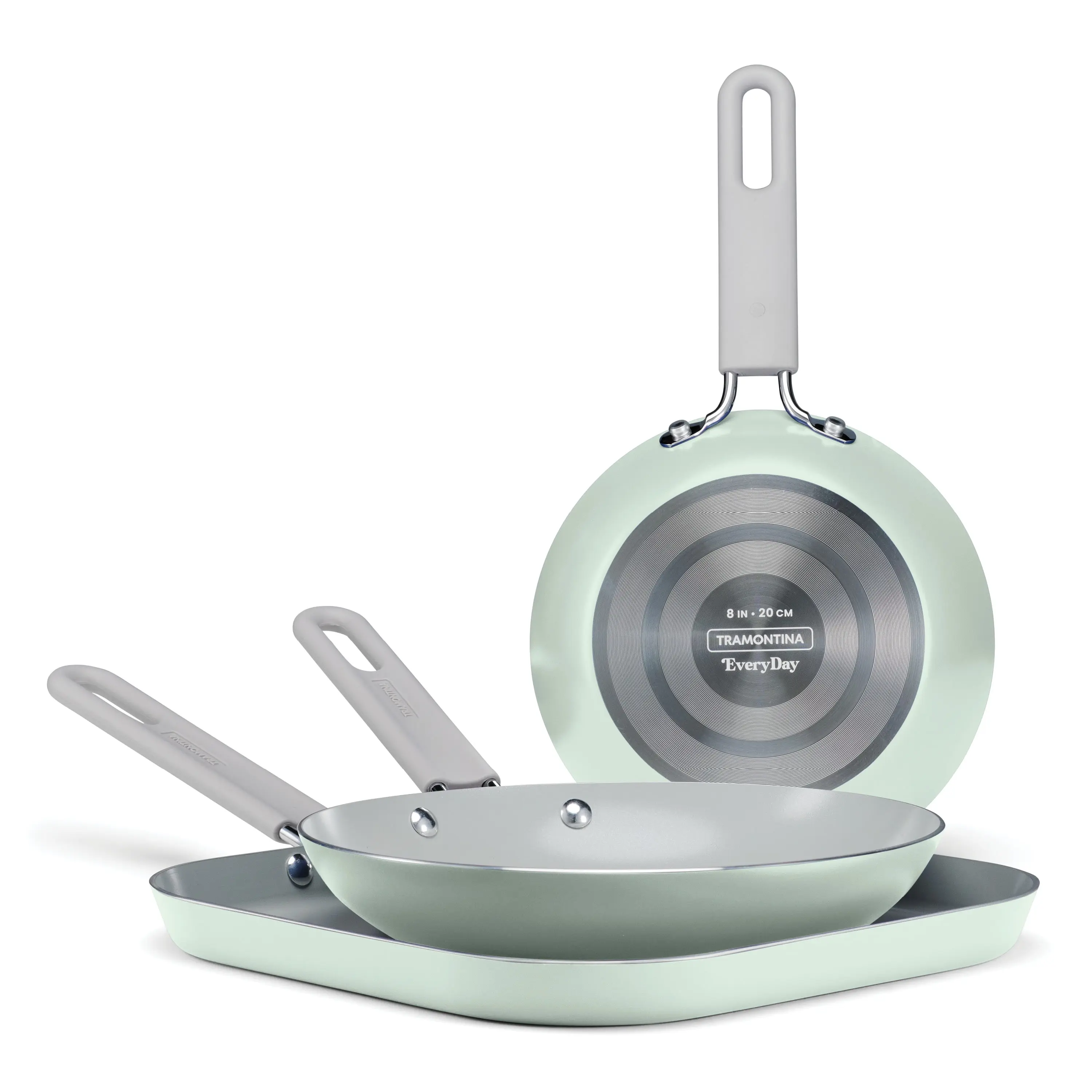 Tramontina EveryDay 3 Pk Ceramic Fry Pan/Griddle Set Green