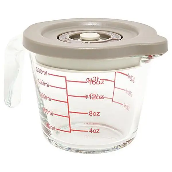 Curtis Stone 500ml Glass Measuring Cup with Lid Curtis Stone 500ml Glass Measuring Cup with Lid