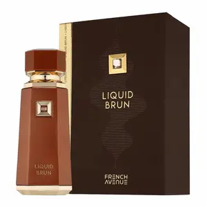 French Avenue Liquid Brun Eau de Parfum - Luxurious Brown Bottle with Gold Accents - Perfect for Sophisticated Fragrance Lovers