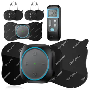 Comfytemp Wireless TENS Unit 30 Modes Muscle Stimulator for Pain Relief,   2 Packs Rechargeable TENS Machine with Remote, Pulse Muscle Stimulator for Back Shoulder Sciatica (4pads)