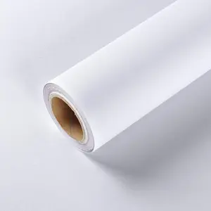 White Self Adhesive Wallpaper, Vinyl Wrap Self Adhesive Wallpaper, Sticky Back Plastic Roll, Worktop Vinyl Covering Wallpaper, Peel Stick Wallpaper