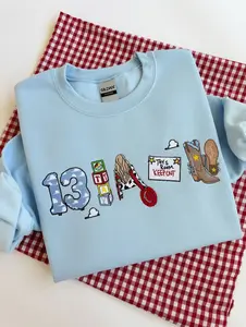 I Knew It Knew You Story Toy embroidered sweatshirt, Cloud Summer Beach Shirt, gift for music fan