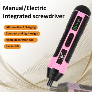 Jenabom USB Rechargeable Cordless Electric Power Screwdriver Set, LED Work Light, Multi-Torque Adjustment, Handheld Home Repair Tool