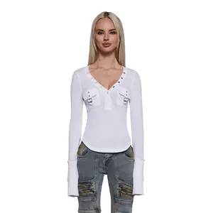 Brianna Long Sleeve Top - White