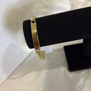 Pulsera de oro laminado chapada en 14 k