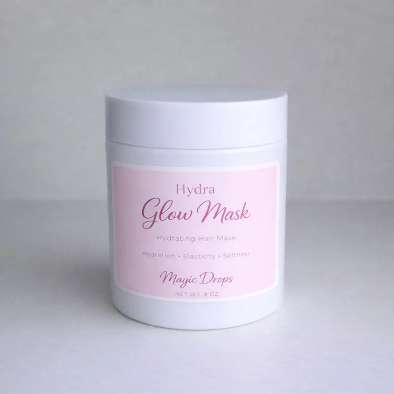 Magic Drops Hydra Glow Mask Hydrating Hair Mask 8 oz for Hydration Elasticity & Softness