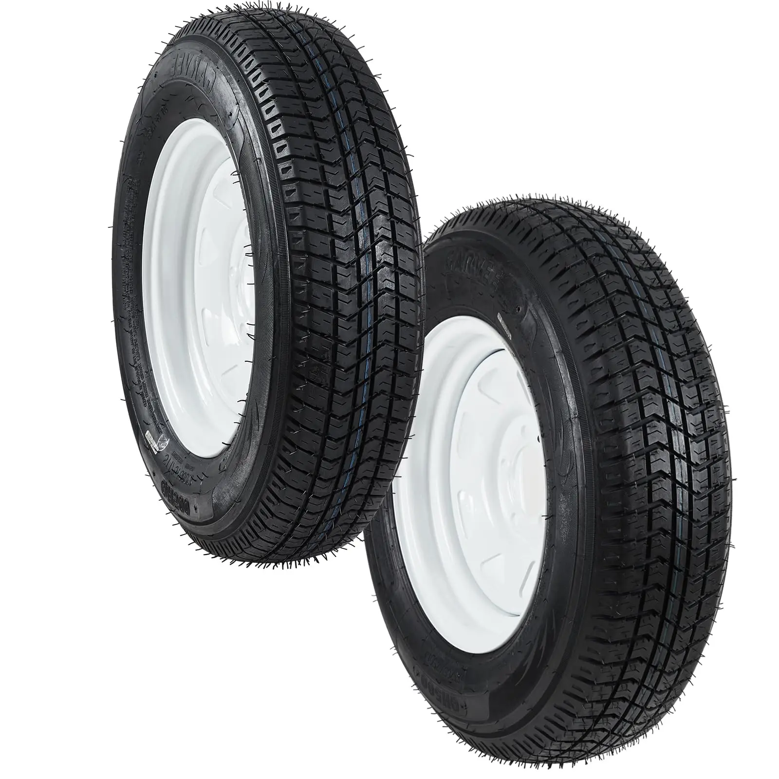 2-Pack Trailer Tires on Rims ST205/75D14 – Durable 14" Wheels with 5 Lug, Ready to Install, Campers, Horse Trailers, Utility Trailers