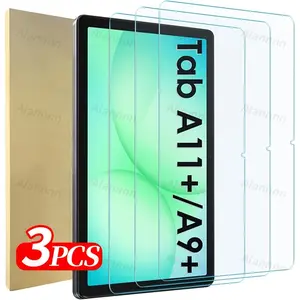3-Pack Tempered Glass Protective Screen Protector for Samsung Galaxy A9 Plus/a11 Plus, 9h Hardness, HD Clear Anti-Scratch Bubble-Free Film Protection