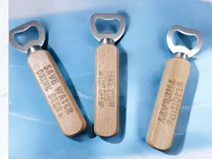 Custom Laser-Engraved Wooden Bottle Openers – Personalized Rustic Barware with Humorous Sayings