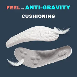 4D Cloud Tech Soles Insoles for Men Women, Super Soft Comfort Cloud Feeling Cushioning Insoles Memory Foam Arch Support Sole Inserts. (L Women 12-14.5 / Men 11-13.5)