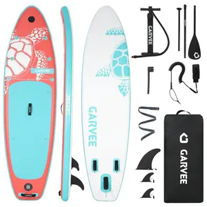 [FLASH SALE] Garvee Inflatable Stand Up Paddle Board 11'5" x 33" Wide Stable, Non-Slip EVA Deck, Premium Double-Wall PVC, Built-in Camera Mount, Adjustable Aluminum Paddle, Pump & Backpack – All-Around for Lakes,