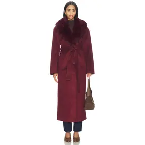 LAMARQUE x REVOLVE Tillie Coat in Burgundy