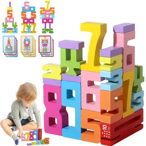 Wooden Math Numbers Blocks, 10/20pcs Montessori Wooden Number Building Blocks, Digit Blocks, Number Counting Blocks, Wooden Number Blocks, Math Learning Blocks