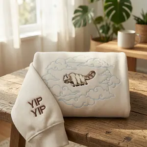 Embroidered Appa Sweatshirt, Flying Bison Shirt, Anime Embroidered Hoodie, Anime Aesthetic Gift for Fans