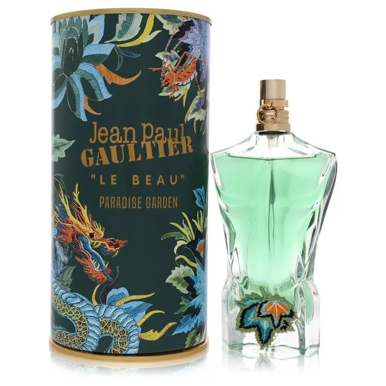 Jean Paul Gaultier Le Beau Paradise Garden Eau de Parfum Spray - 2.5oz Woody Aromatics Fresh Tropical Men's Fragrance, Cologne, Distinctive Cologne Bottles, Spray Bottle, Male Wear, Men's Cologne, 2 To 2.9 Fl Oz