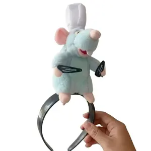 Soft Fluffy Cartoon Mouse Plush Headband, Cute Fashion Hair Accessories for Women, Ideal for Holiday Party Daily Wear & Festive Decoration