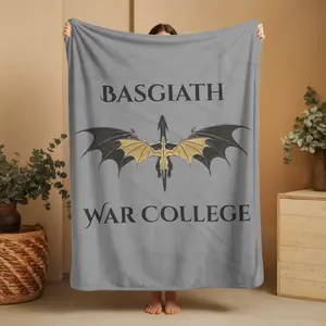 Basgiath War College Blanket, Fourth Wing Throw, Soft Cozy Bedding, Home Accent